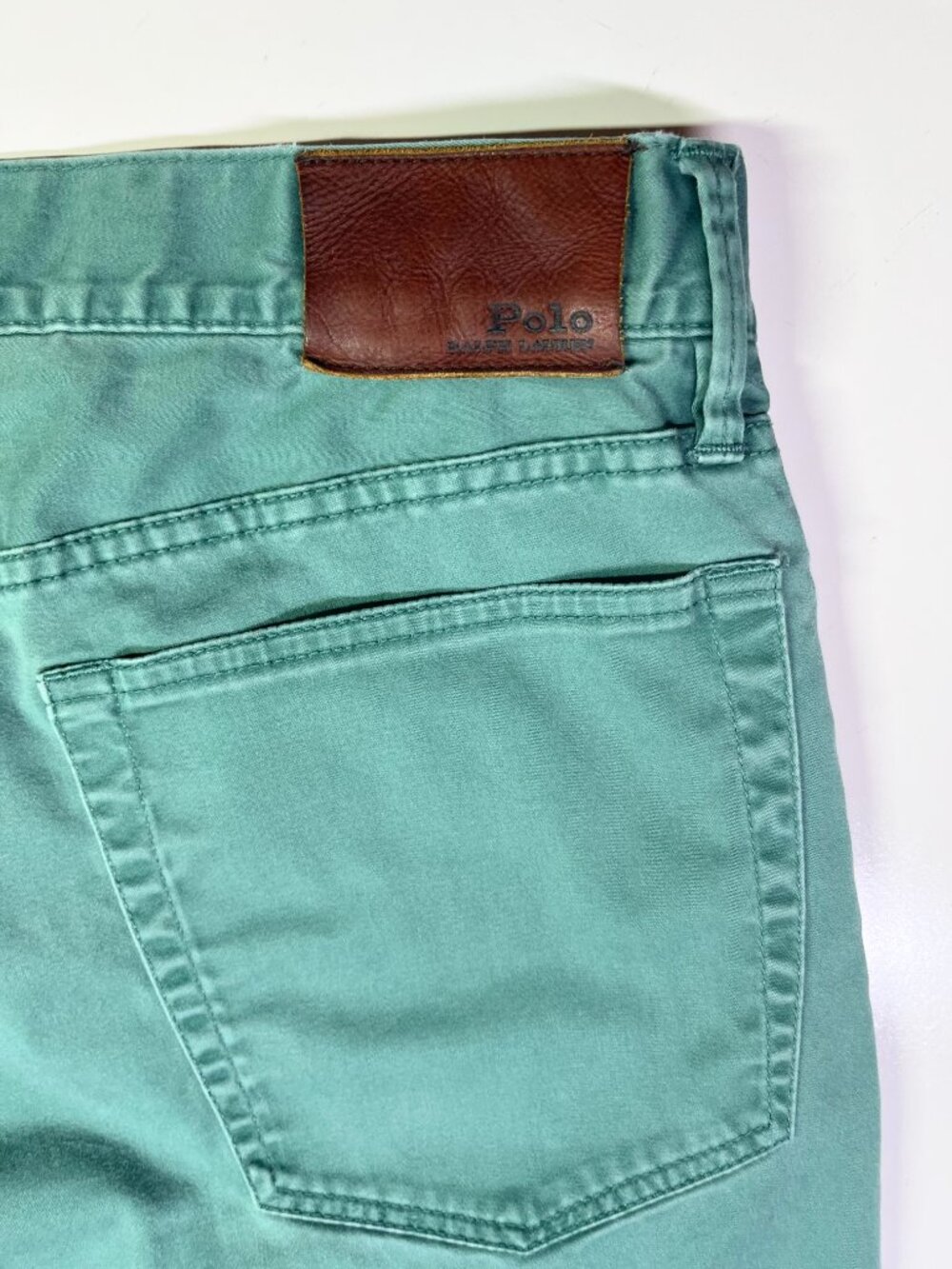 POLO Ralph Lauren 36x30 Stretch Straight Fit Green Pants Cotton - Picture 5 of 11